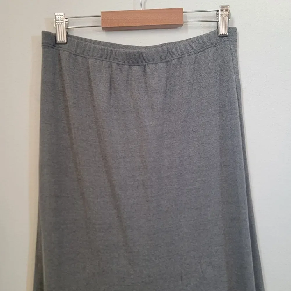 Vintage Y2K Made in USA Grey Maxi‎ Flowy Tiered Skirt XL Witchy Grunge Emo Fairy